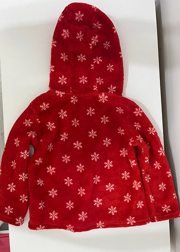 Kız Çocuk Kırmızı Kapüşonlu Sweatshirt - Görsel 3