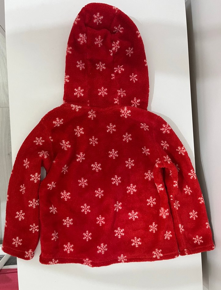 Kız Çocuk Kırmızı Kapüşonlu Sweatshirt - Görsel 3