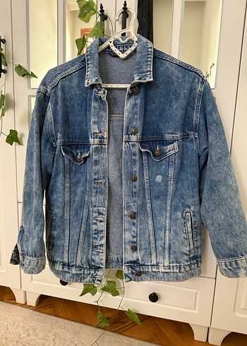 Düğmeli Mavi Kadın Denim Ceket - Görsel 2