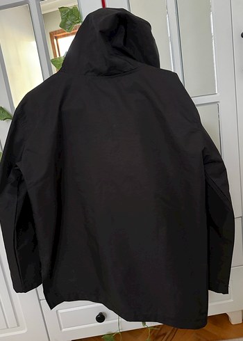 Siyah Kapüşonlu Rahat Kesim Kadın Ceket - Görsel 2