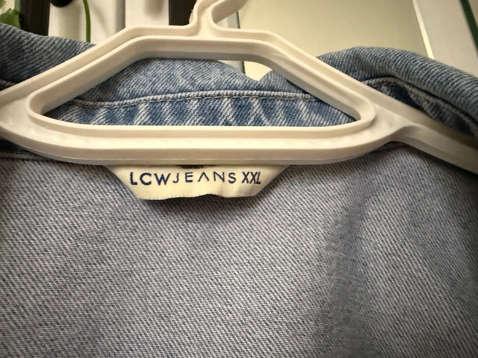 Düğmeli Mavi Kadın Midi Denim Ceket - Görsel 3