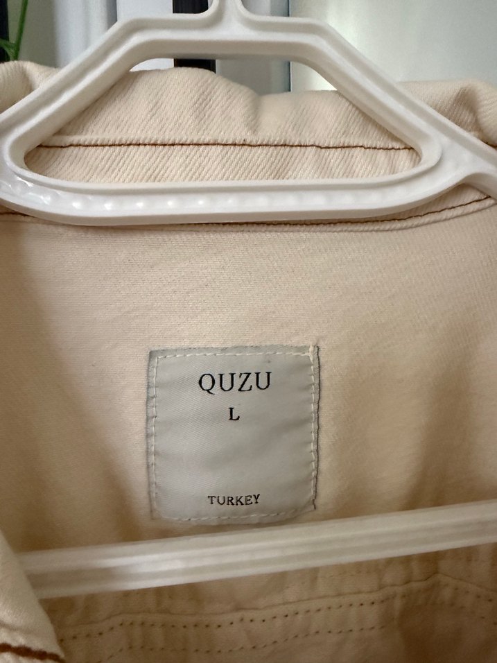 Bej Püsküllü Bohem Kadın Denim Ceket - Görsel 3