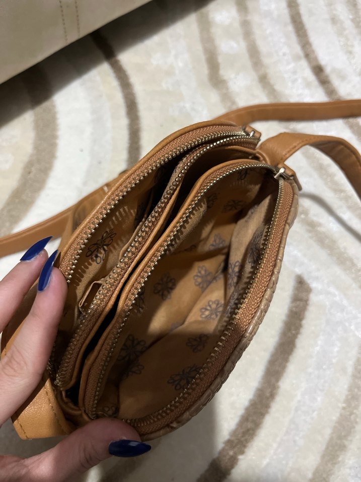 Gold detay 3 bolmeli canta - Görsel 5