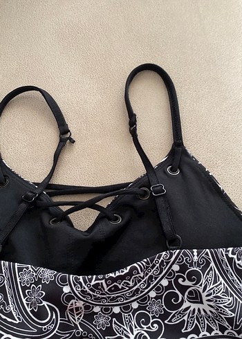 s Beden siyah Renk Siyah Desenli Street Wear Bralet