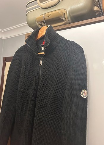 Moncler Siyah Yarım Fermuarlı Yün Triko - Görsel 7