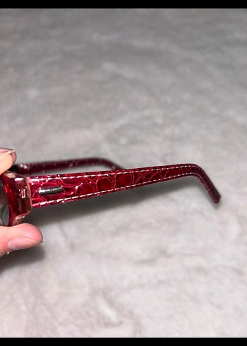 SATILDI Bayonetta Office Siren Kırmızı Gözlük - Görsel 5