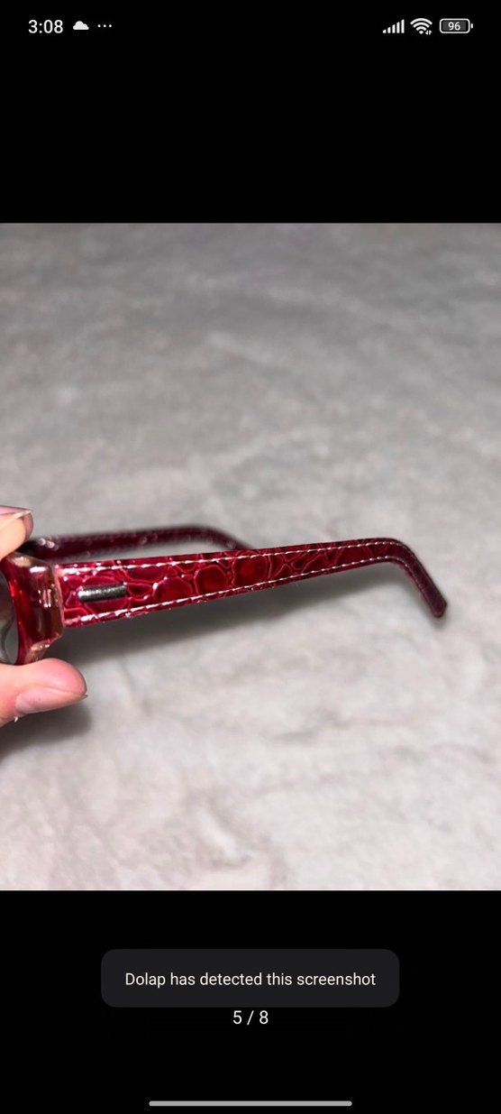 SATILDI Bayonetta Office Siren Kırmızı Gözlük - Görsel 5