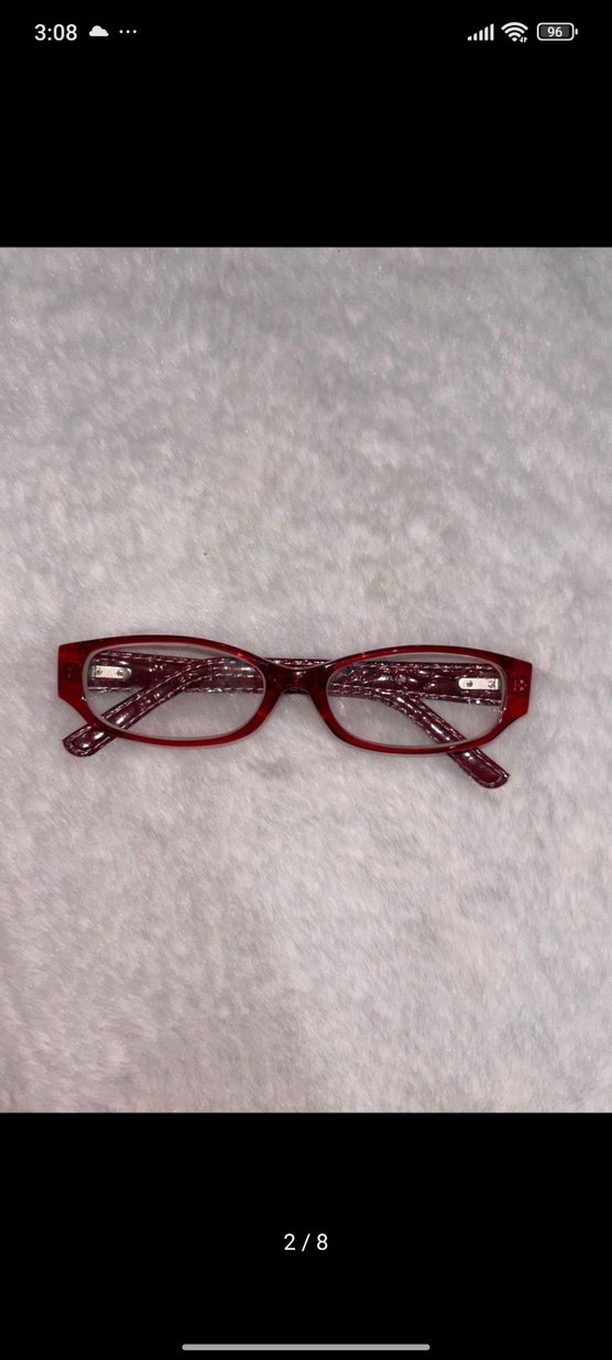 SATILDI Bayonetta Office Siren Kırmızı Gözlük - Görsel 2