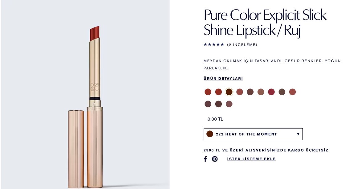 Estée Lauder 222 Parlak Bej Ruj - Görsel 4