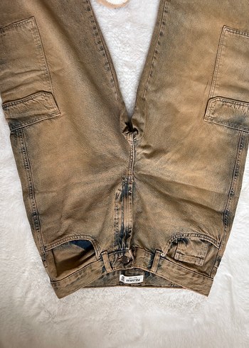 Gri Loose Fit Midi Kadın Kot Pantolon - Görsel 3