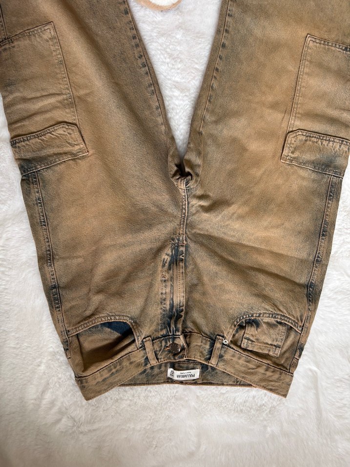 Gri Loose Fit Midi Kadın Kot Pantolon - Görsel 3