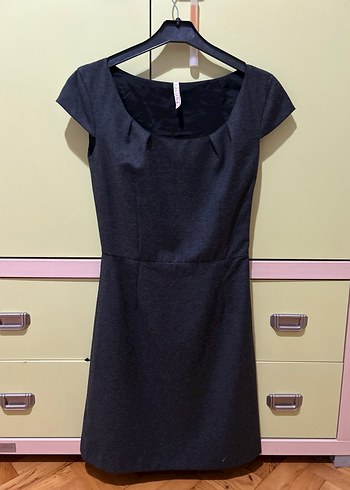 Gri Yün Yargıcı Elbise - Görsel 3