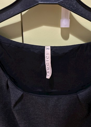 Gri Yün Yargıcı Elbise - Görsel 6