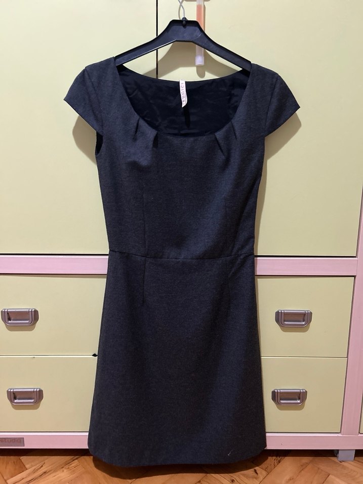 Gri Yün Yargıcı Elbise - Görsel 3