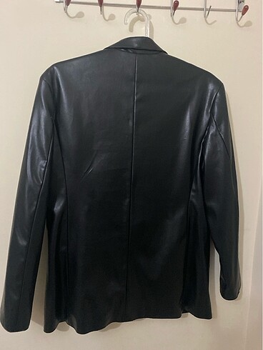 H&M Deri blazer ceket