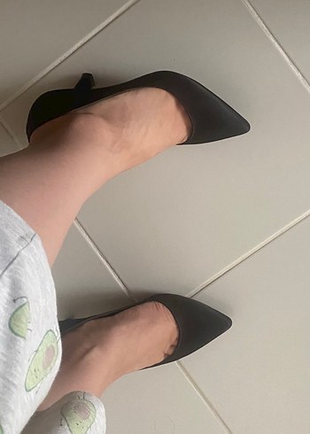 Diğer Siyah Minimalist Stiletto Topuklu Kadın Ayakkabı
