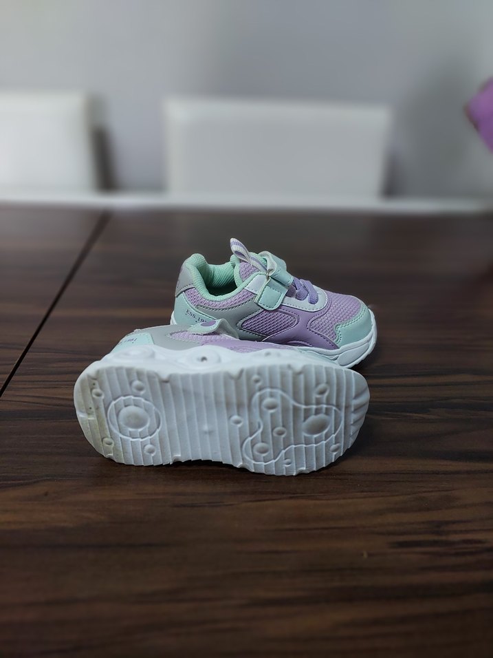 Kız Çocuk Mor Velcro Spor Ayakkabı - Görsel 3