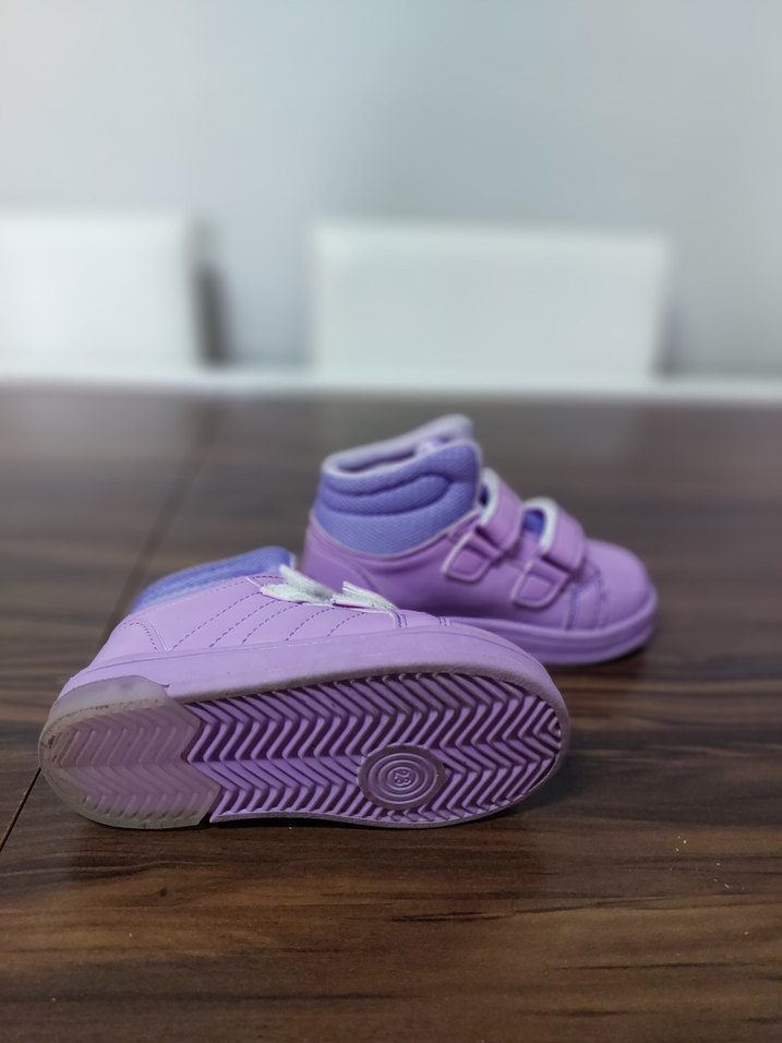 Mor Kız Çocuk Spor Ayakkabı Velcro - Görsel 3