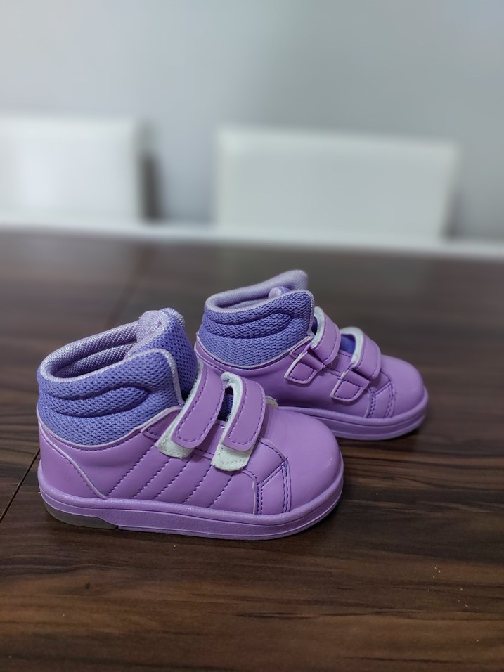 Mor Kız Çocuk Spor Ayakkabı Velcro - Görsel 2