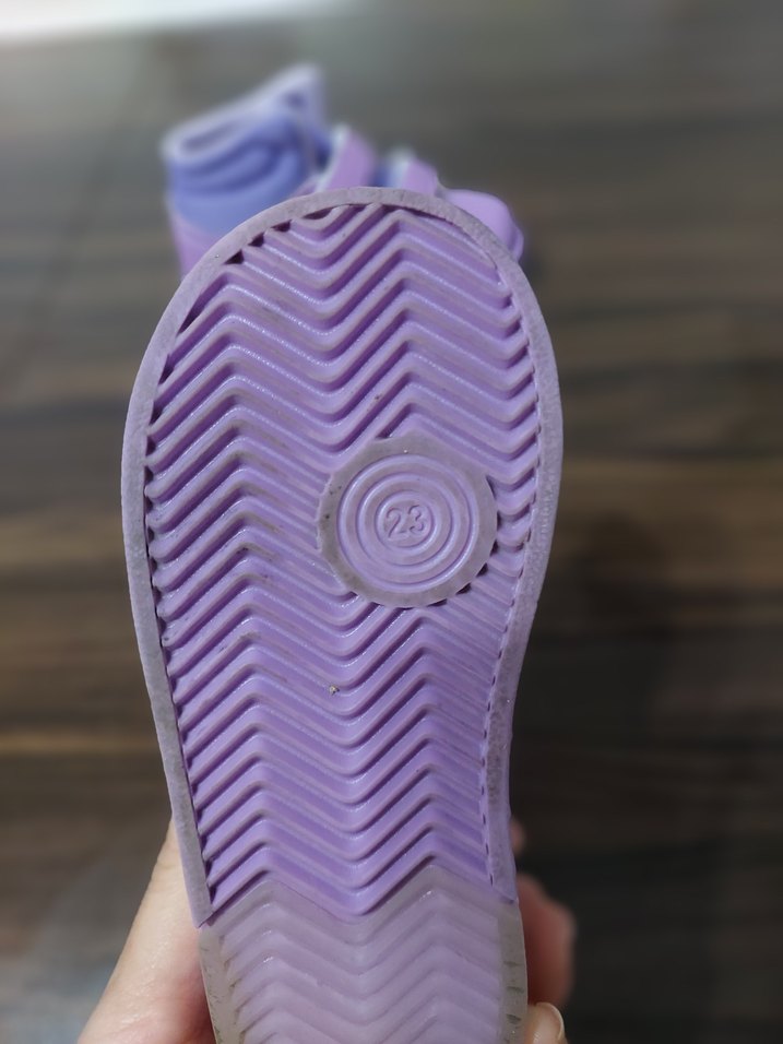 Mor Kız Çocuk Spor Ayakkabı Velcro - Görsel 4