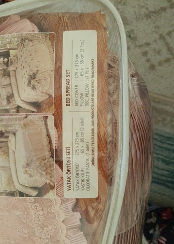 pudra pembesi yatak örtüsü takımı - Görsel 7