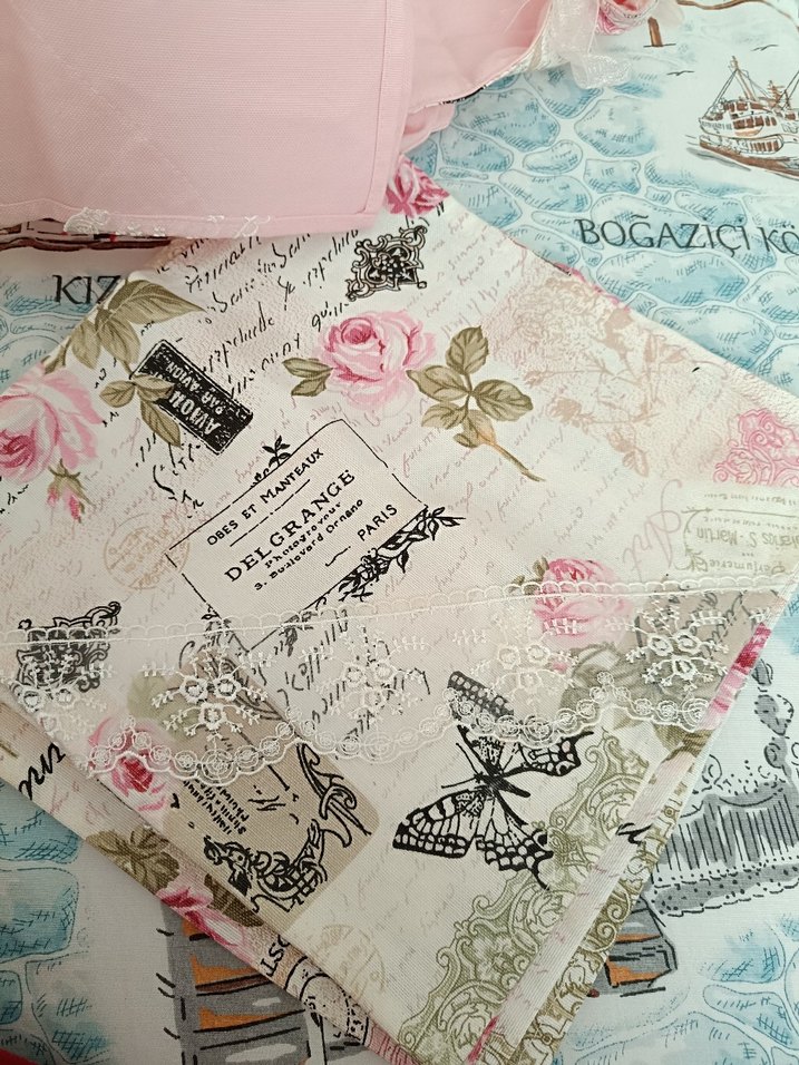 Nakışlı Vintage  12 li mutfak raf örtüsü ,,pecetelik,,ekmeklik - Görsel 2