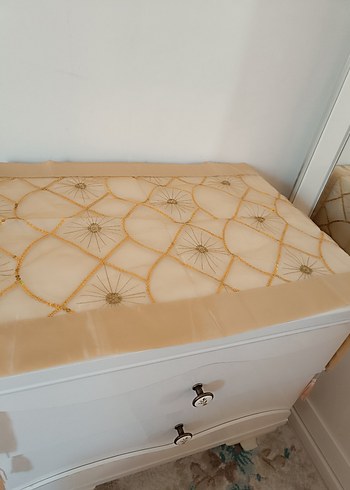 altin İşlemeli salon örtü seti - Görsel 11