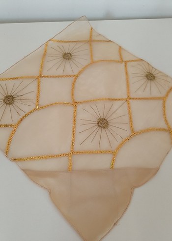 altin İşlemeli salon örtü seti - Görsel 9