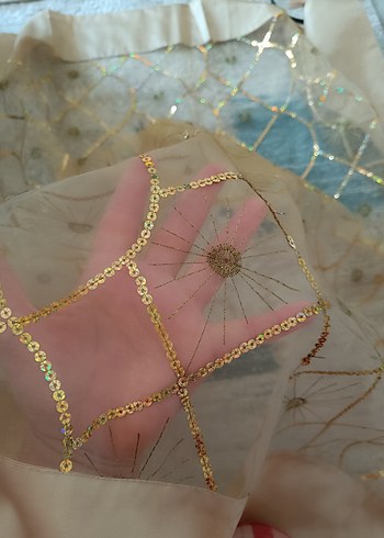 altin İşlemeli salon örtü seti - Görsel 3