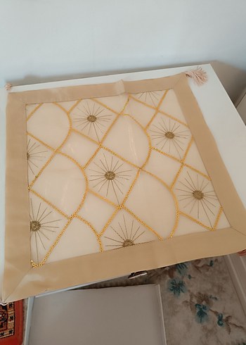 altin İşlemeli salon örtü seti - Görsel 2