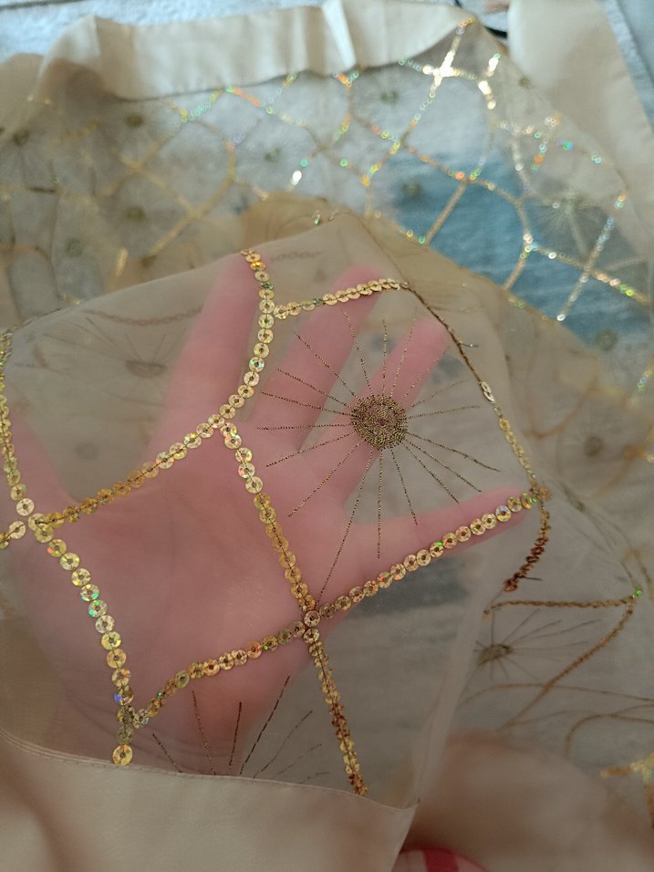 altin İşlemeli salon örtü seti - Görsel 3