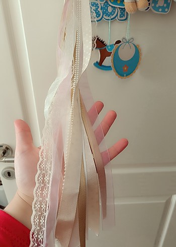 Bohem Tarzda El Yapımı Bebek Kapı Süsü ve takı yastığı - Görsel 3