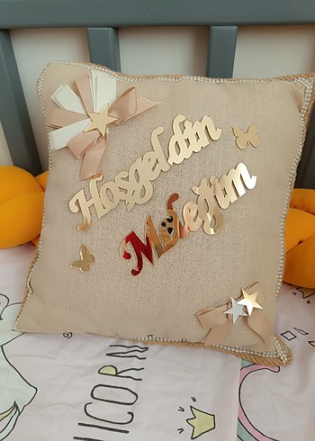 Bohem Tarzda El Yapımı Bebek Kapı Süsü ve takı yastığı - Görsel 5