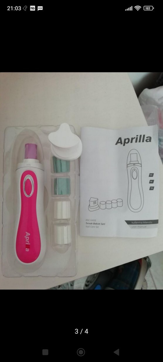 Aprilla Renkli manikür tırnak bakım Cihazı sıfır urun - Görsel 3