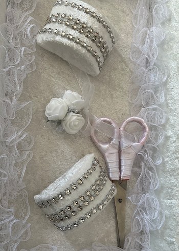 Beyaz nişan söz tepsisi - Görsel 5