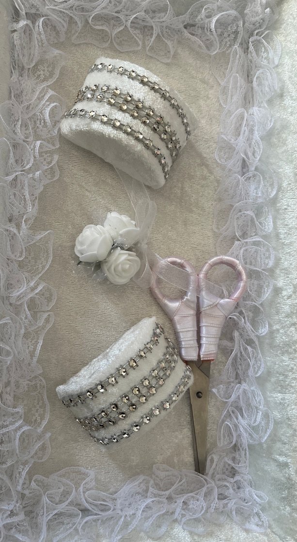 Beyaz nişan söz  tepsisi - Görsel 5