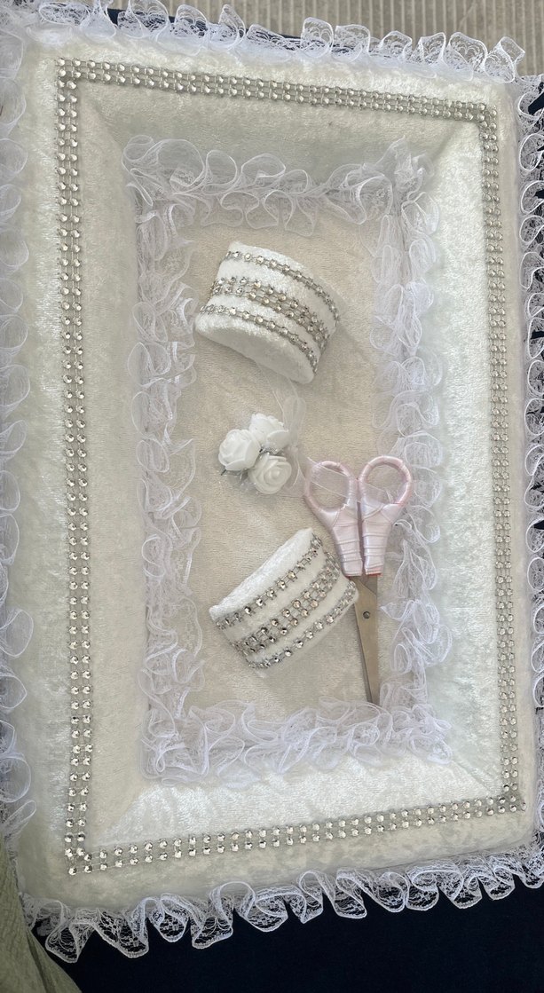 Beyaz nişan söz  tepsisi - Görsel 2