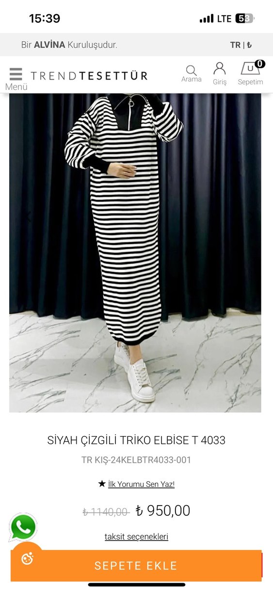 Zebra Desenli Uzun standart beden elbise hiç kullanılmadı - Görsel 3