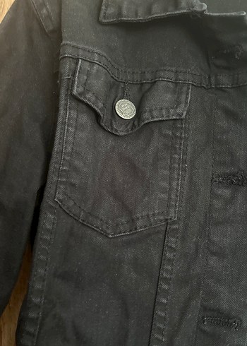 36 Beden siyah Renk Siyah Kadın Denim kot Ceket Düğmeli