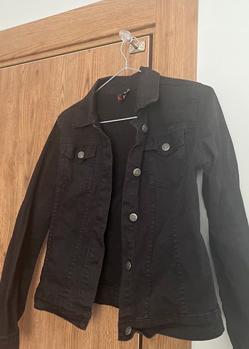 Diğer Siyah Kadın Denim kot Ceket Düğmeli