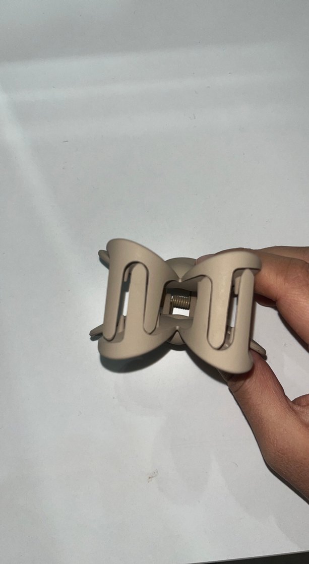 Bej Çiçek desenli Saç Tokası - Görsel 3