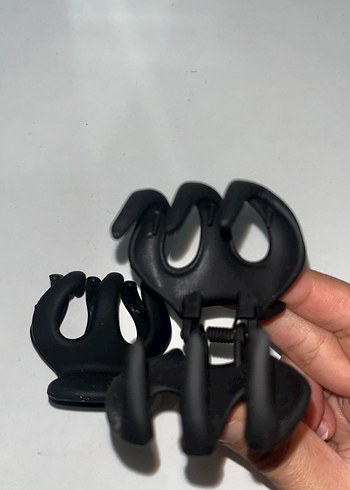 Siyah Elastik Gotik Saç Tokası 2 adet - Görsel 4