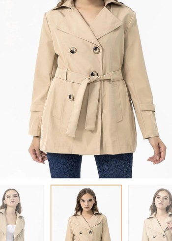 Bej Regular Fit Kadın Trençkot - Görsel 3