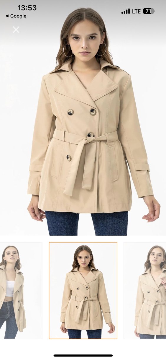 Bej Regular Fit Kadın Trençkot - Görsel 3