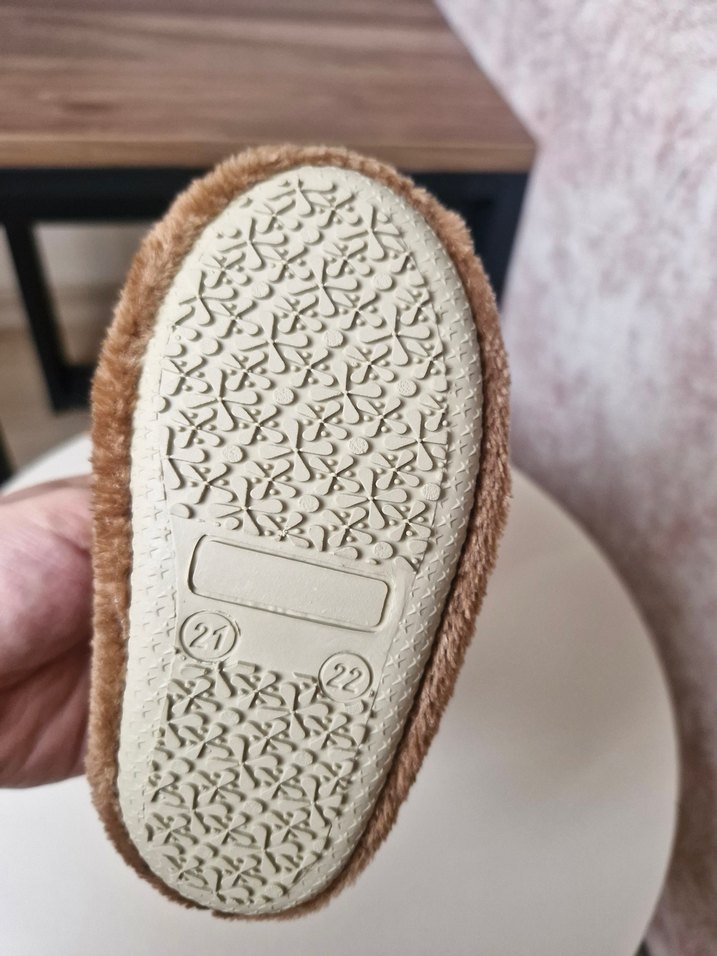 Kahverengi Leopar Desenli Erkek kız Çocuk Ev Terliği - Görsel 3