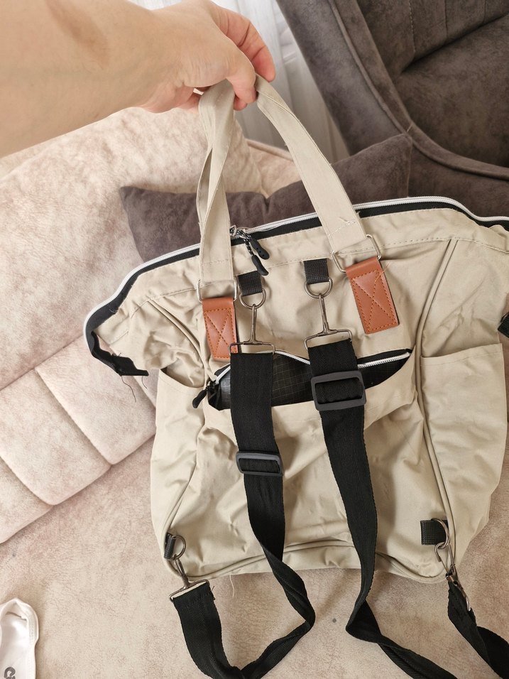 Bej Baskılı Bebek Çantası - Görsel 3