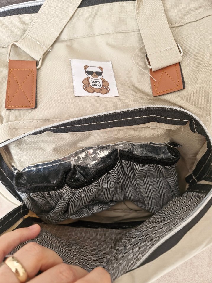 Bej Baskılı Bebek Çantası - Görsel 2