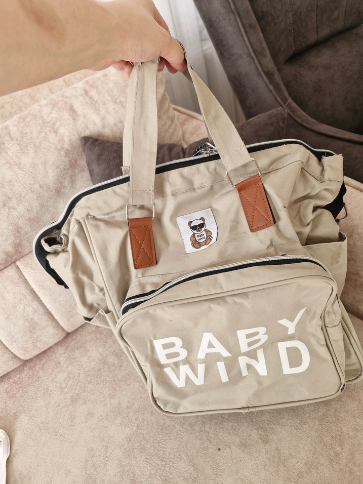 Bej Baskılı Bebek Çantası - Görsel 4