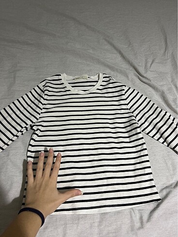 xl Beden pull and bear uzun kollu çizgili