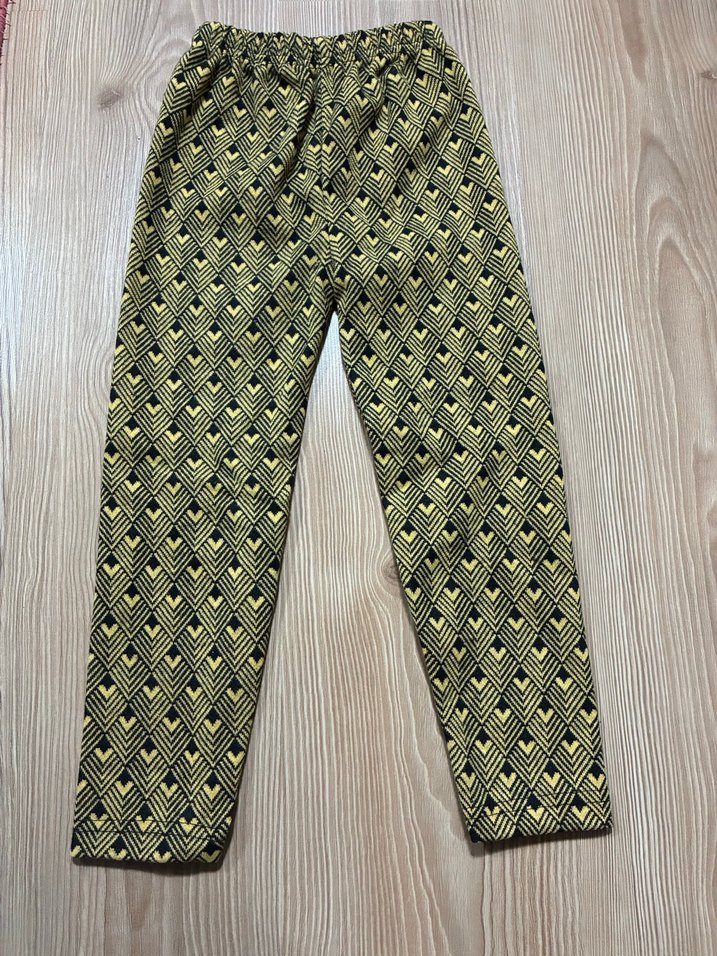 Kız Çocuk Sarı Yılan Desenli Tayt - Görsel 3